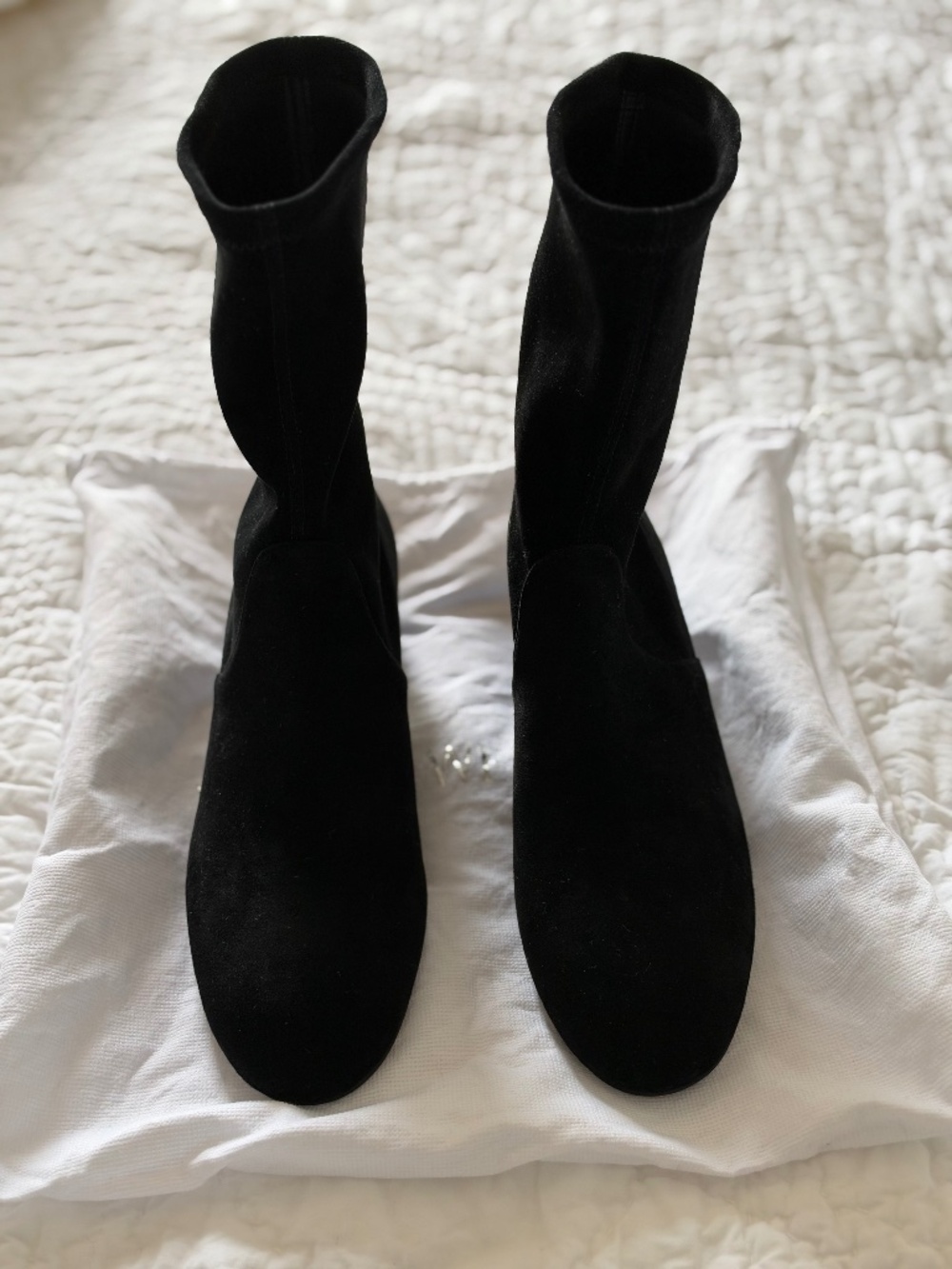 Stuart Weitzman Black Suede Booties 8.5 - NWOT
